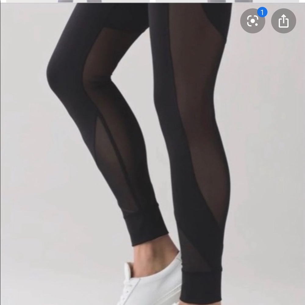 Lululemon High Rise Mesh Leggings RARE